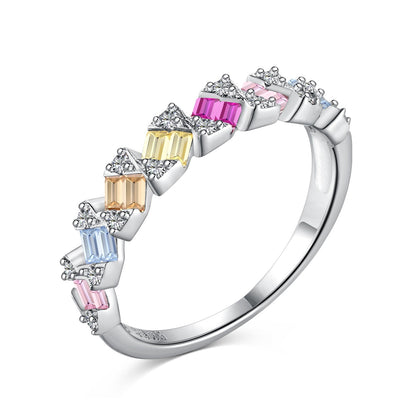 [AuraEcho]Delicate Vibrant Emerald Cut Daily Ring
