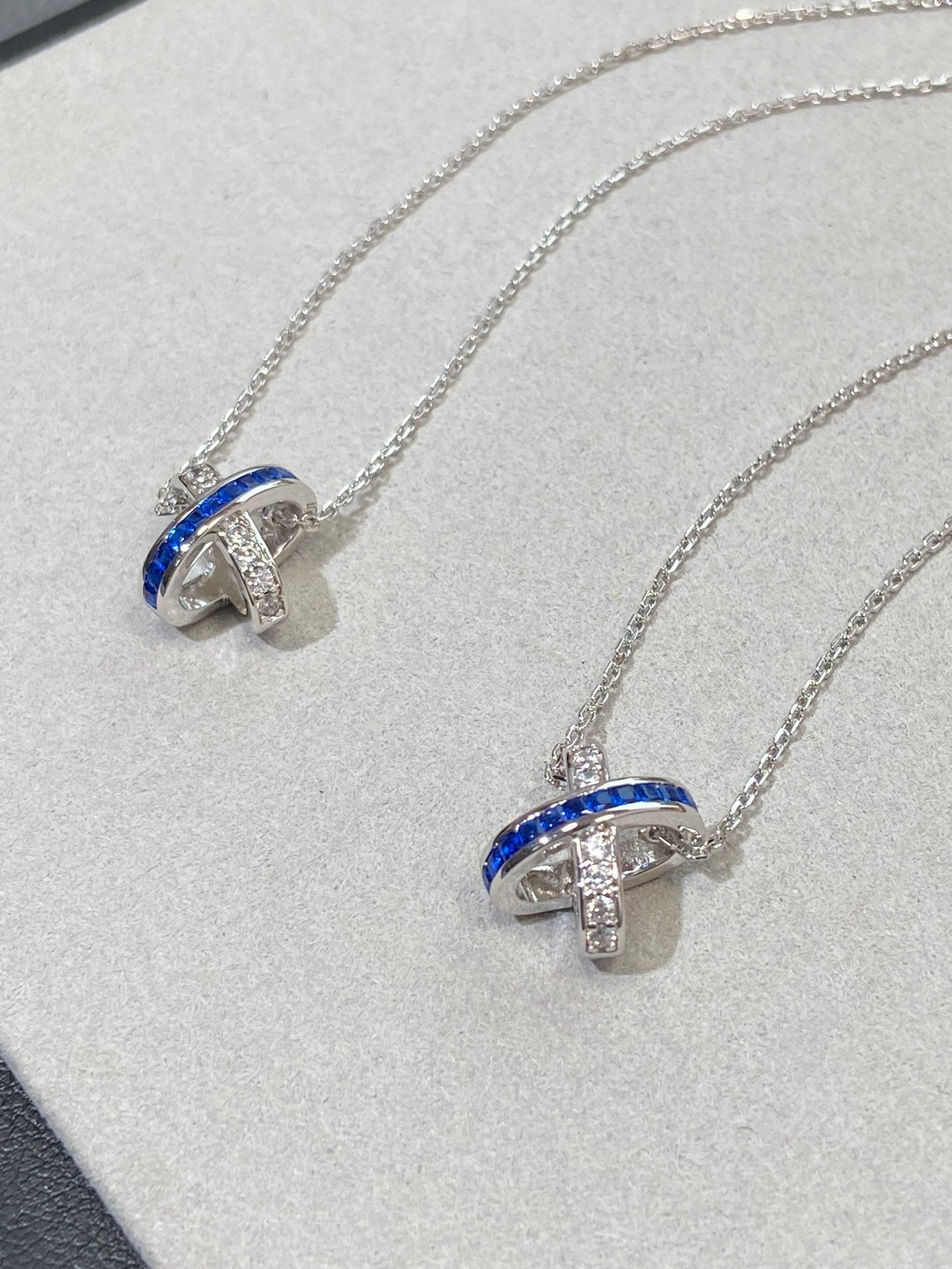 [AuraEcho]LIENS DIAMOND SILVER NECKLACE