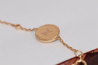 [AuraEcho]STAR AND SUN 4 MOTIF PINK GOLD MALACHITE BRACELET