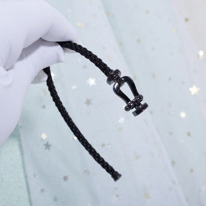 [AuraEcho]FORCE LARGE SERIES HORSESHOE BLACK SAMURAI BRACELET