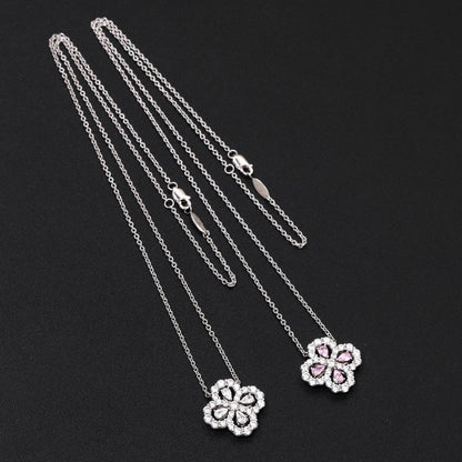 [AuraEcho]LOOP NECKLACE FULL MOTIF DIAMOND 16MM MULTIPLE COLORS