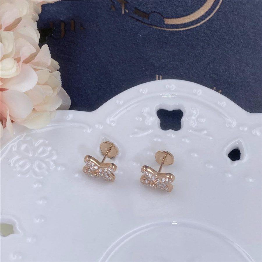 [AuraEcho]JEUX DE PINK GOLD DIAMOND EARRINGS
