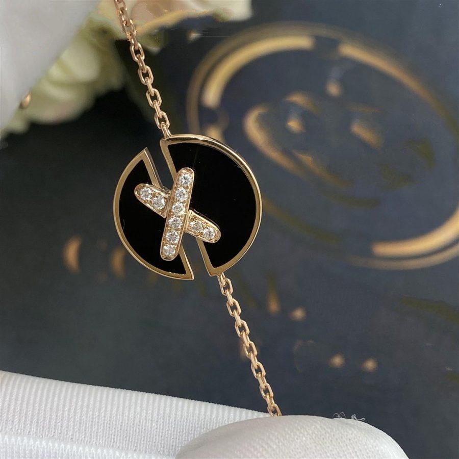 [AuraEcho]JEUX DE BRACELET ONYX PINK GOLD DIAMOND