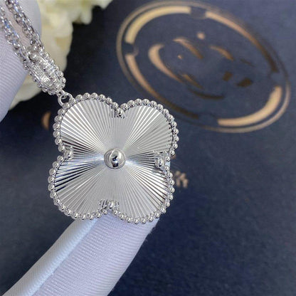 [AuraEcho]CLOVER 25MM SILVER BIG CLOVER NECKLACE